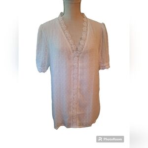 White lace trimmed top